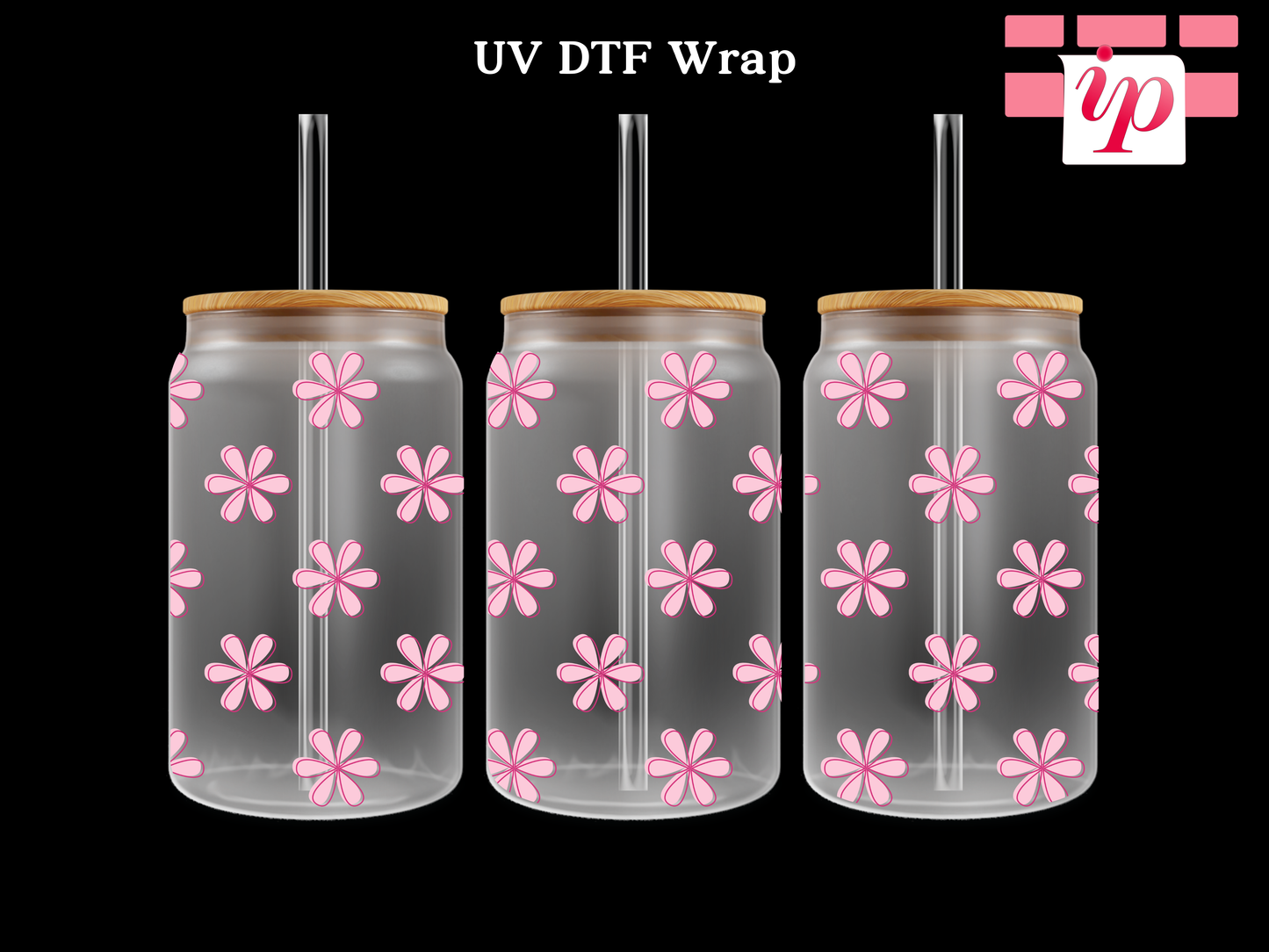 Flower Pattern Offset UV DTF Wrap