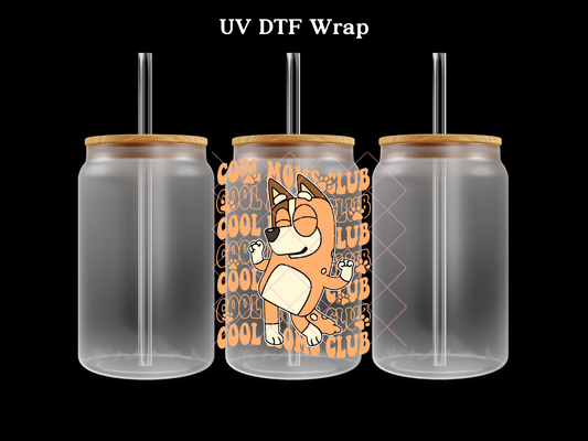 Cool Moms Club - Blue UV DTF Decal