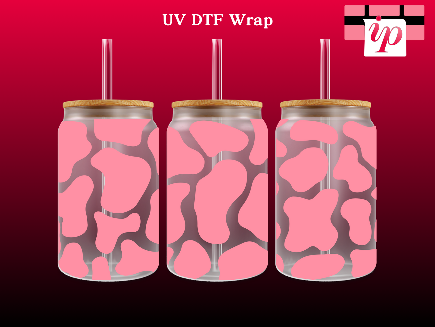 Cow Print UV DTF Wrap