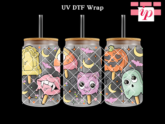 Popsicle Halloween UV DTF Cup Wrap