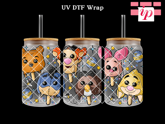 Popsicle Pooh UV DTF Cup Wrap