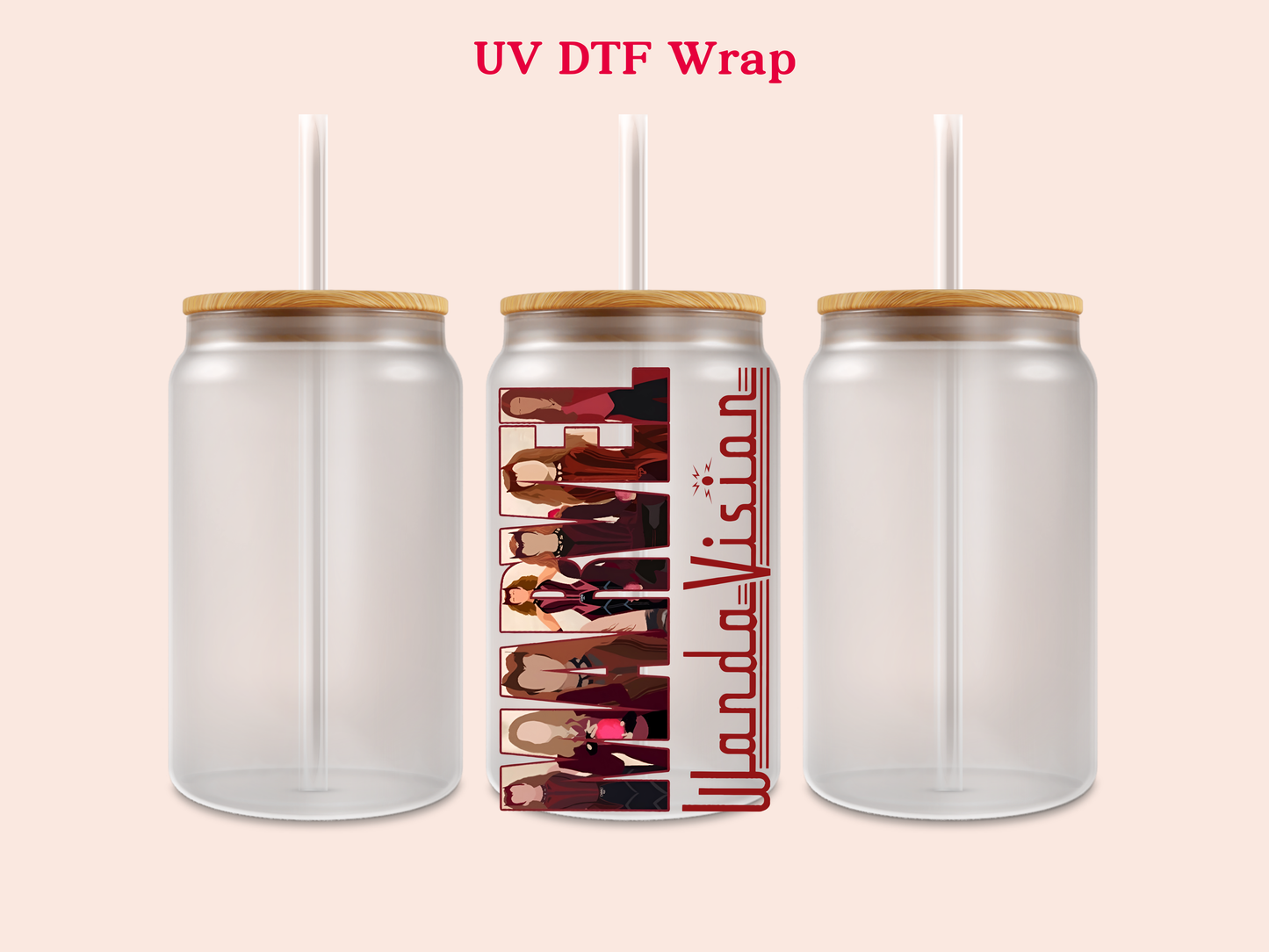 Marvel Wanda Vision Text UV DTF Decal