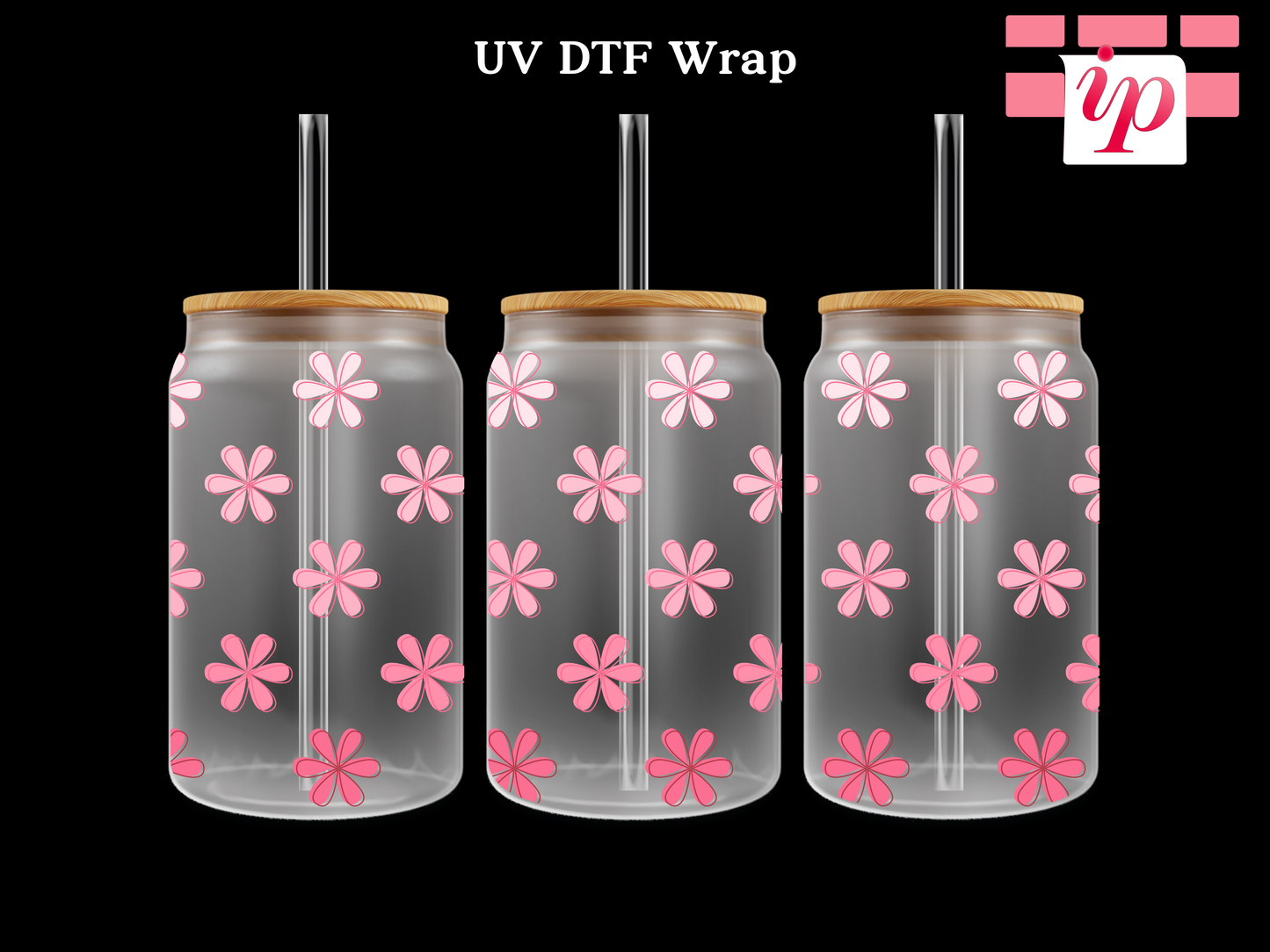 Flower Pattern Offset UV DTF Wrap