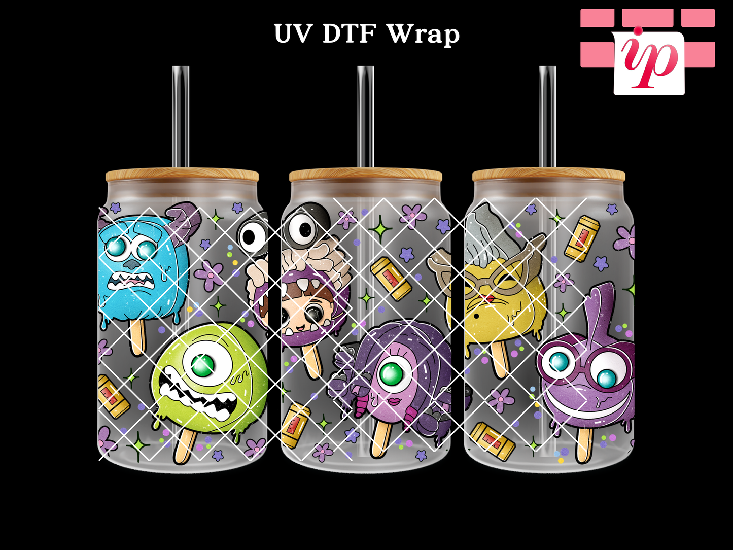 Popsicle Monsters UV DTF Cup Wrap