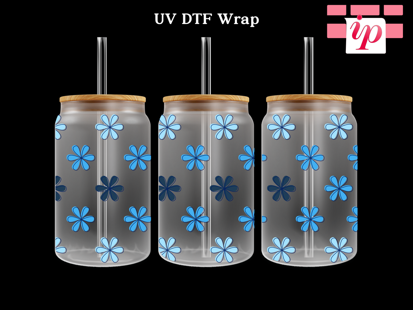 Flower Pattern Offset UV DTF Wrap