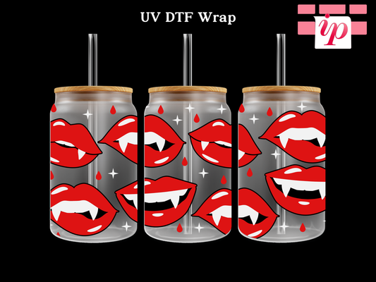 Vampire Teeth UV DTF Cup Wrap