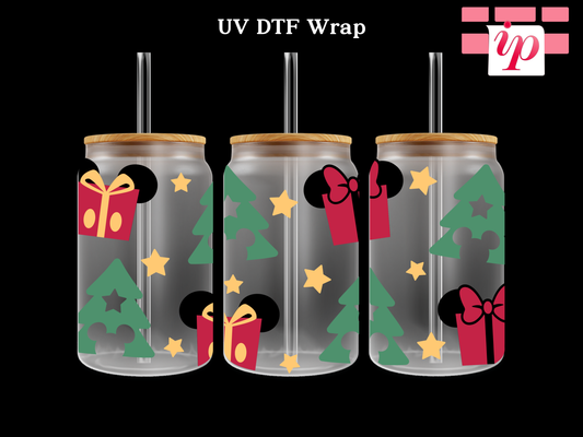 Christmas Tree Gifts M UV DTF Wrap