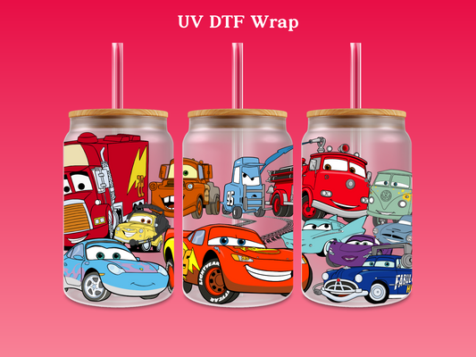 Cars Characters UV DTF Wrap