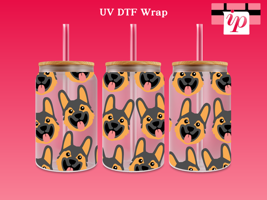 German Shepard UV DTF Wrap