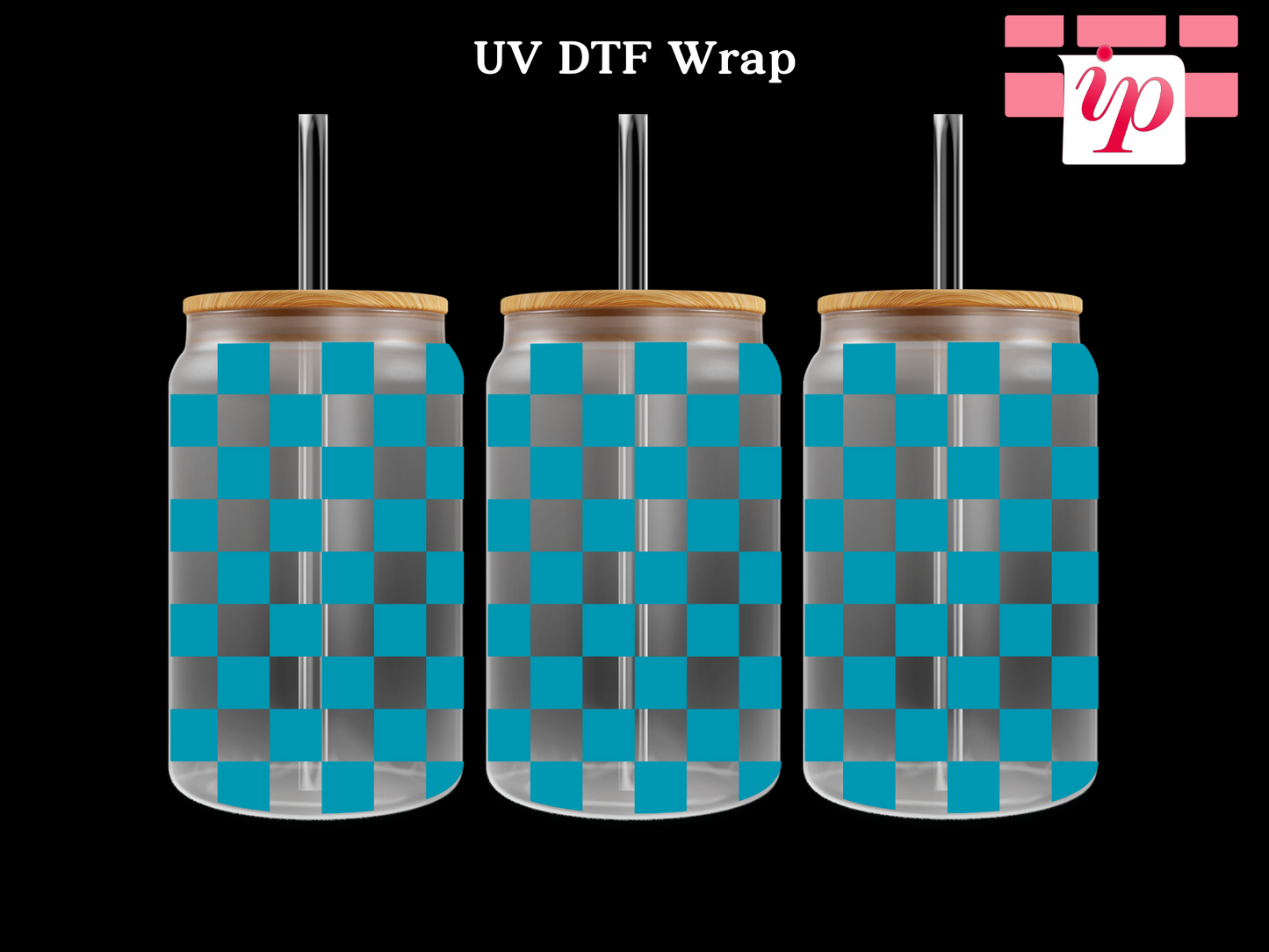 Checkered UV DTF Wrap