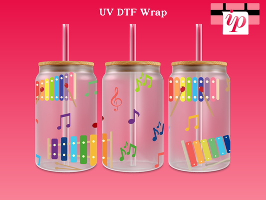 Xylophone Music Notes UV DTF Wrap