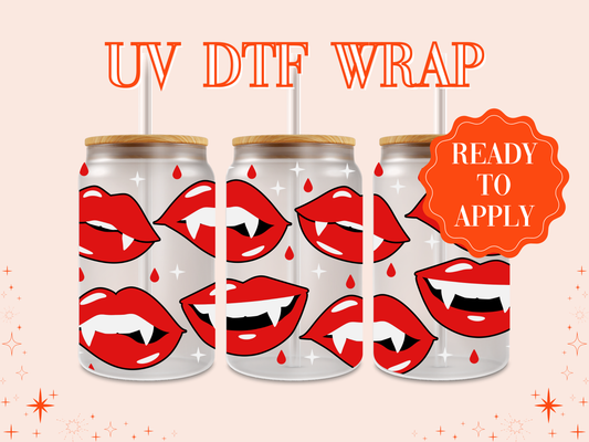 Vampire Teeth UV DTF Cup Wrap