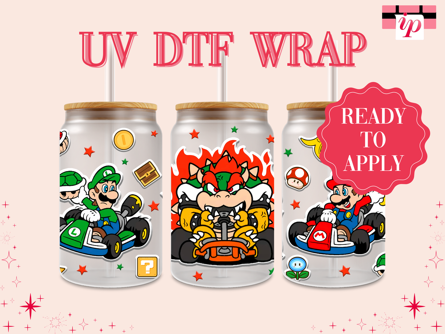 Racecars UV DTF Cup Wrap