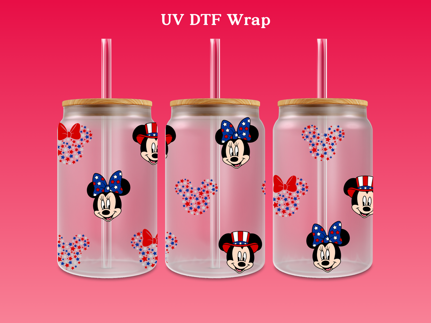 Mickey & Minnie Stars  UV DTF Wrap