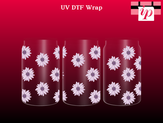 Purple Sunflowers UV DTF Wrap