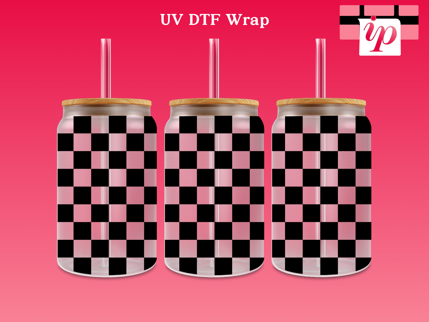 Checkered UV DTF Wrap