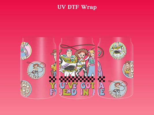 You've Got a Friend in Me Friends Circles UV DTF Cup Wrap