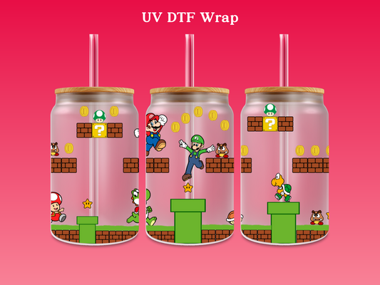 Mario Game UV DTF Wrap