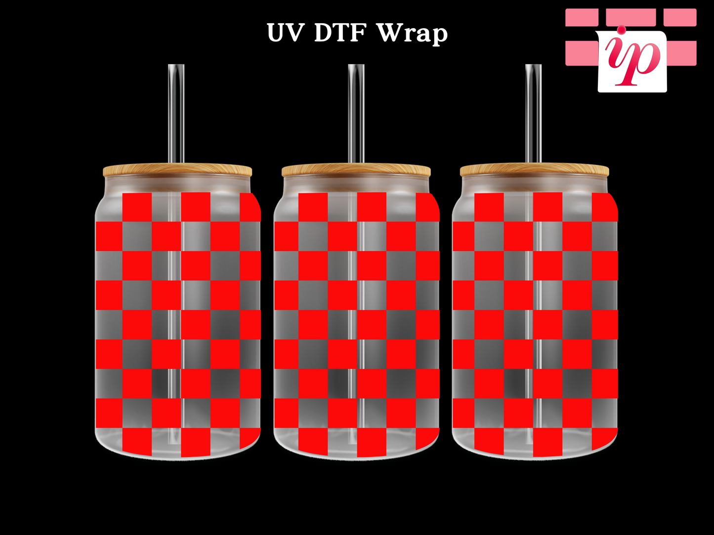 Checkered UV DTF Wrap