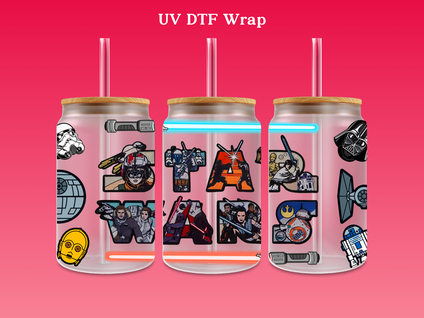 Star Wars Cartoon  UV DTF Wrap