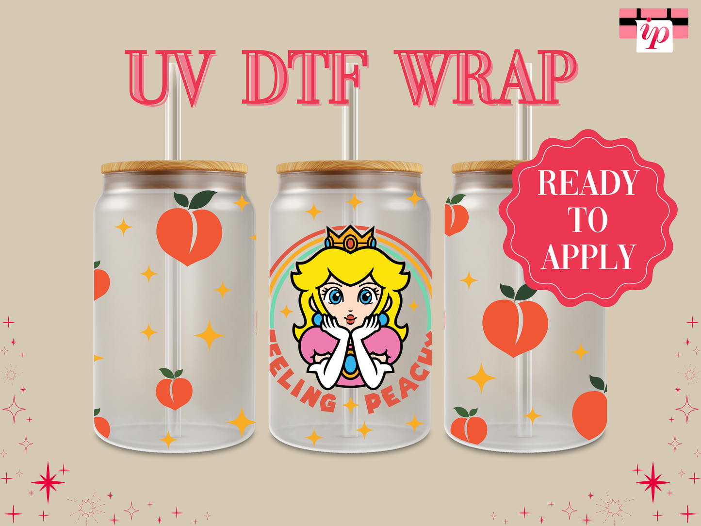 Feeling Peachy UV DTF Wrap