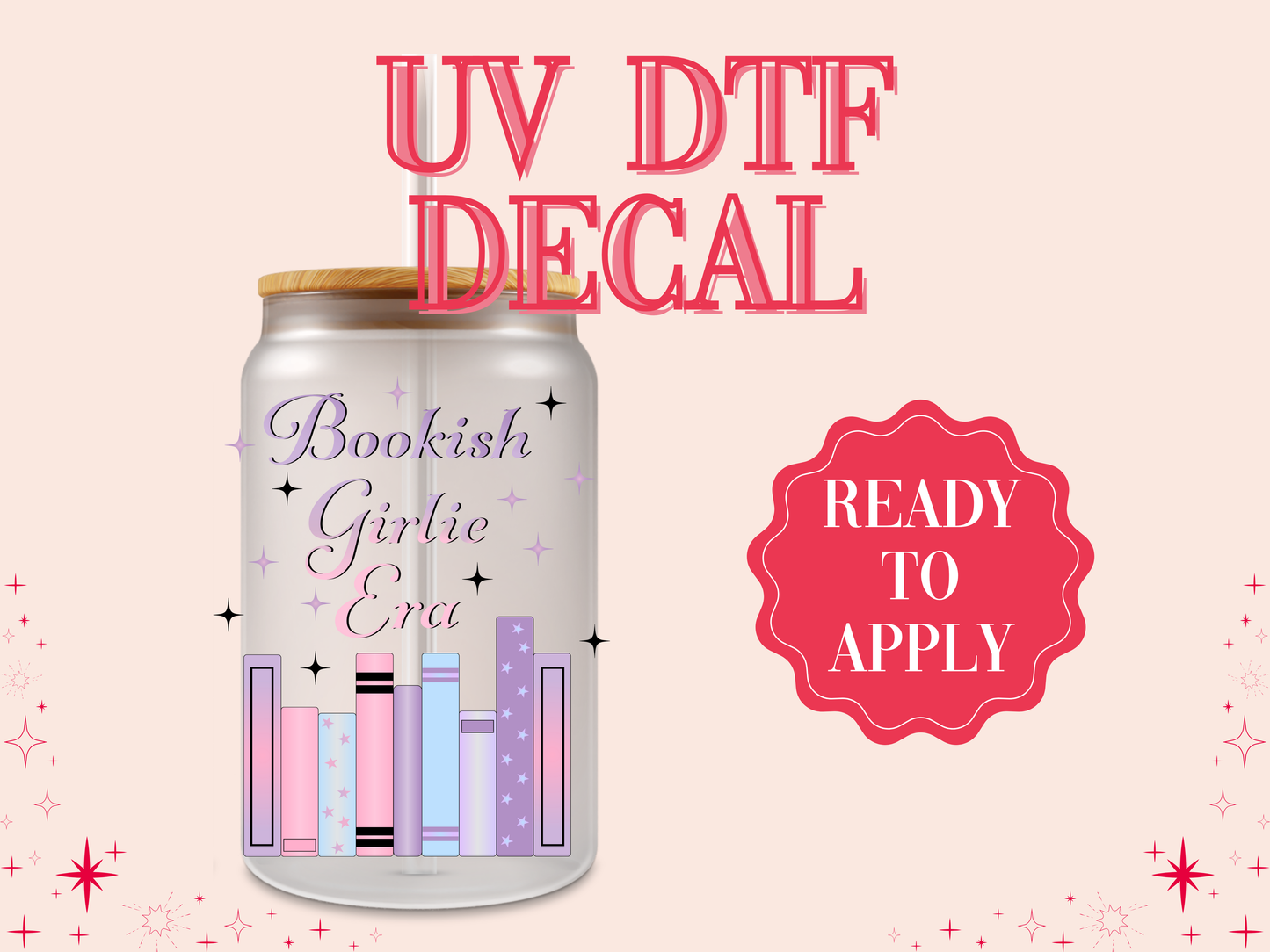 Bookish Girlie Era UV DTF Decal
