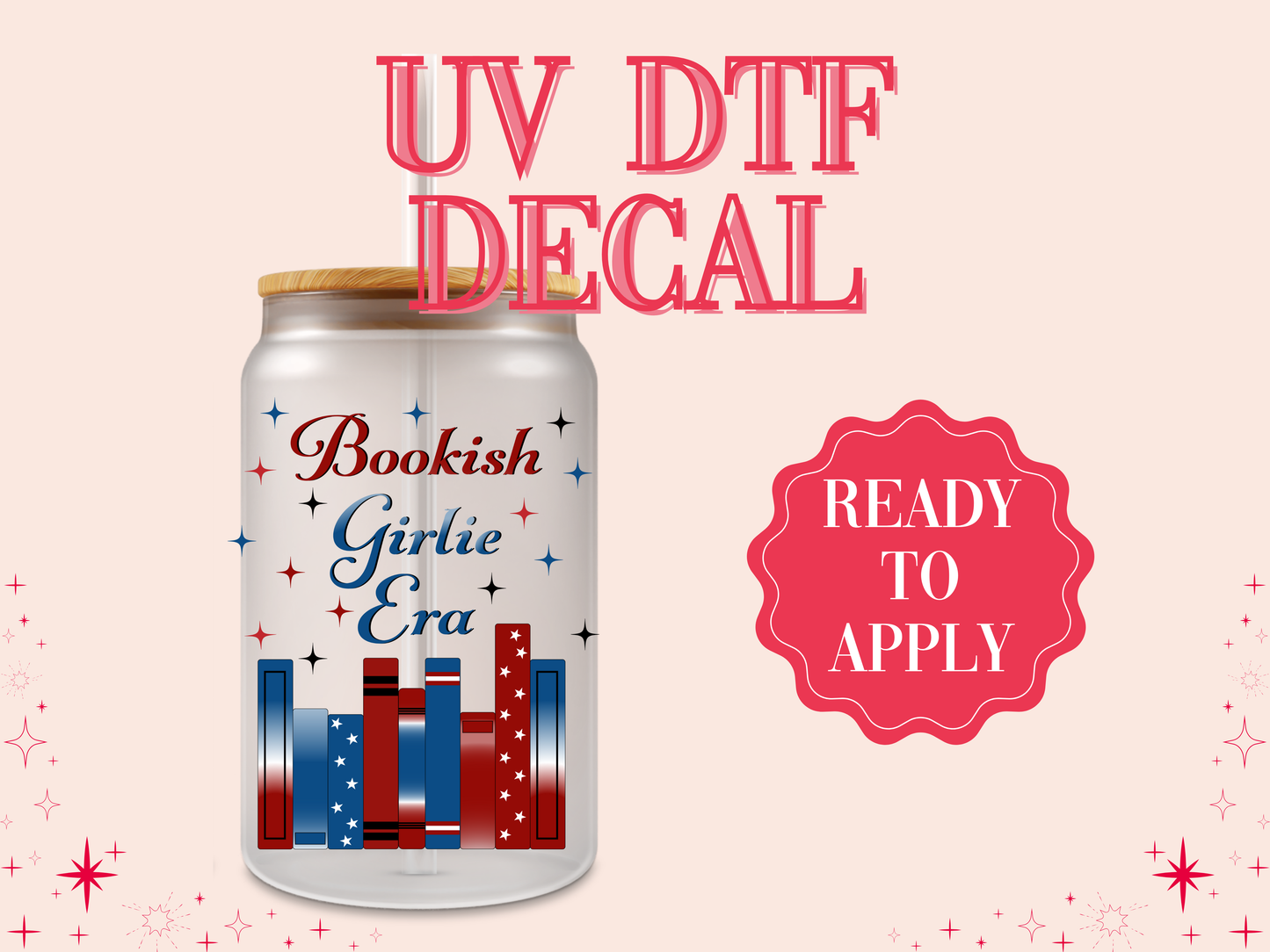 Bookish Girlie Era UV DTF Decal