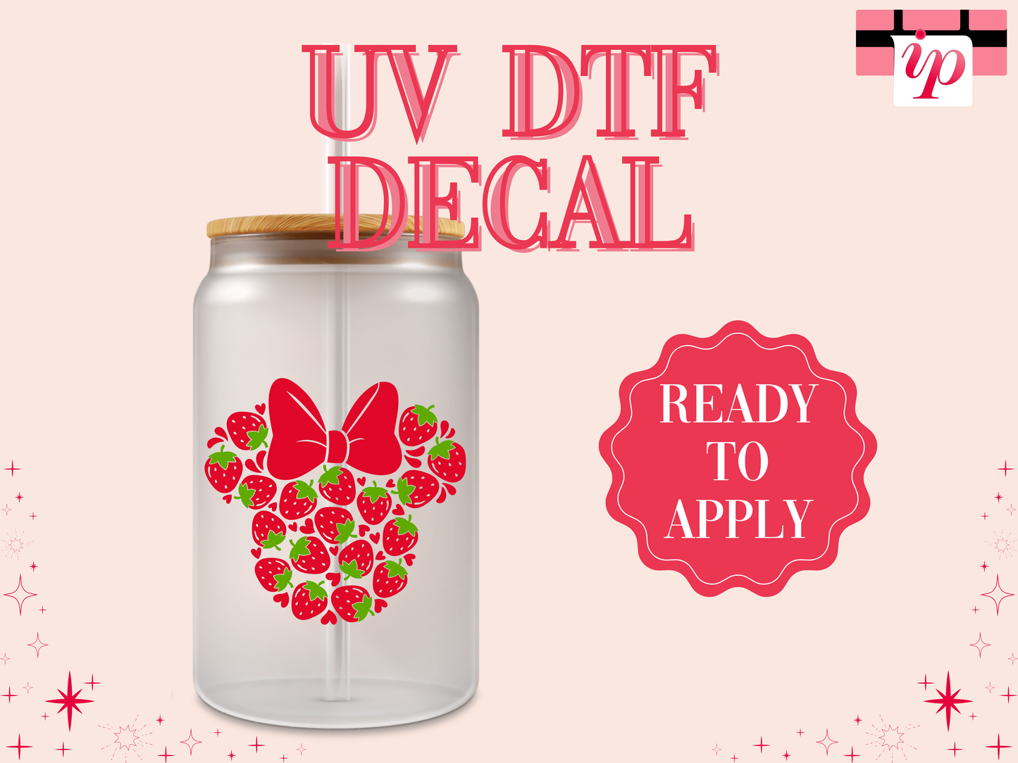 Minnie Butterflies UV DTF Decal